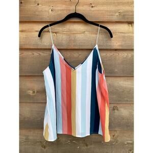 Volcom rainbow striped summer top